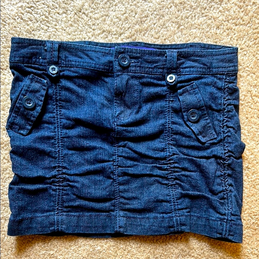 Miley Cyrus & Max Azria Dark Blue Denim Skirt - 5